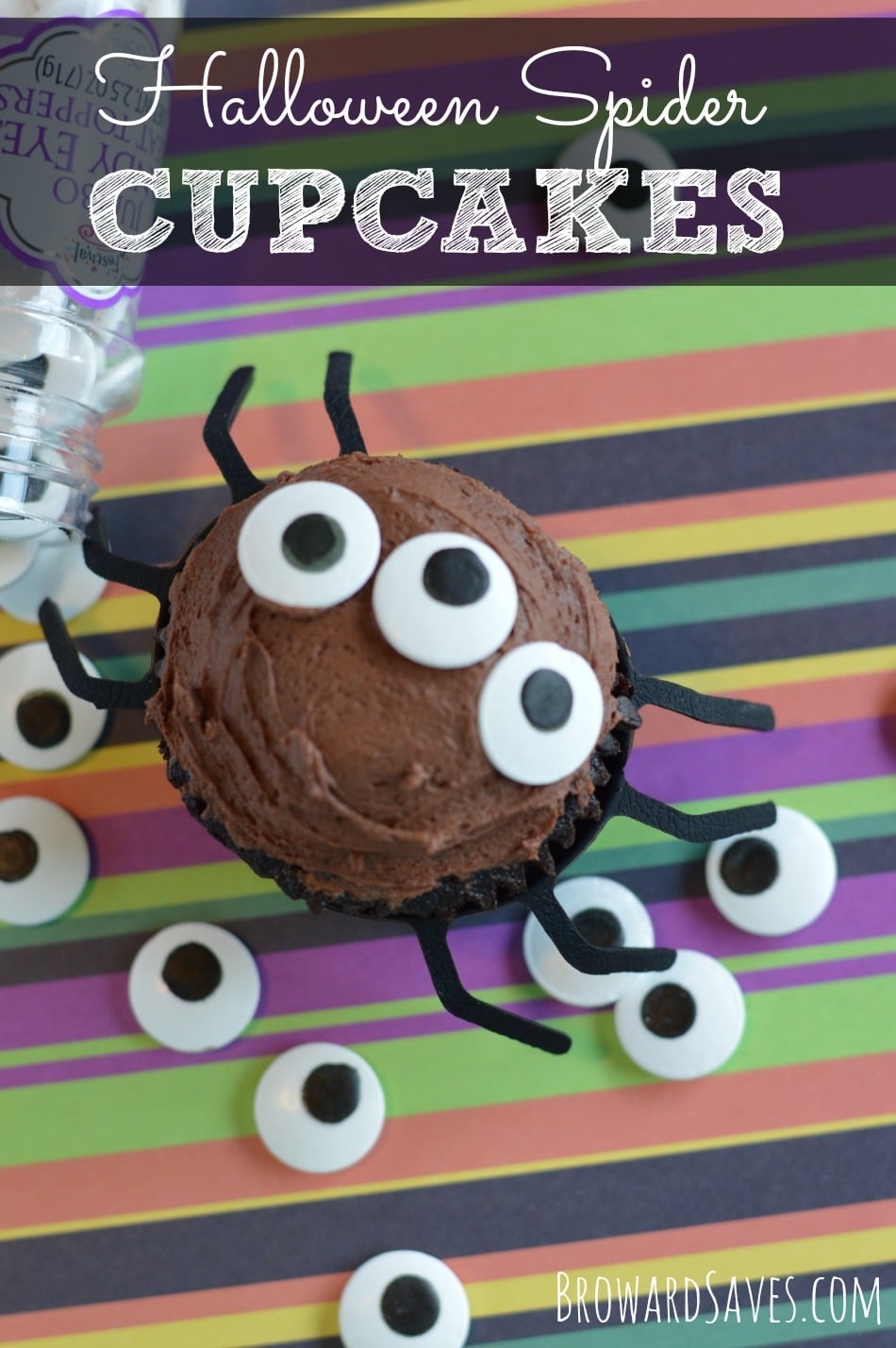 cute halloween spider cupcakes