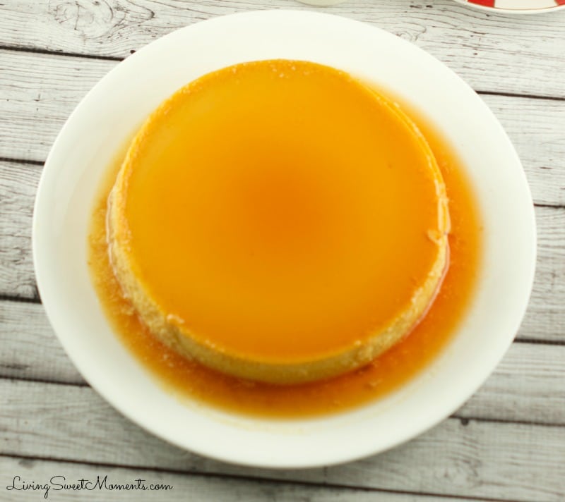 This gluten free Eggnog Flan is super easy to make and is the perfect Holiday dessert to serve at parties and celebrations. 
