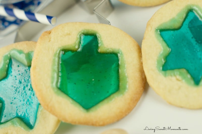 Delicious Hanukkah stained glass cookies. So easy to make and fun with kids! Create this delicious effect in few easy steps. Sweet, crumbly and oh so yummy.