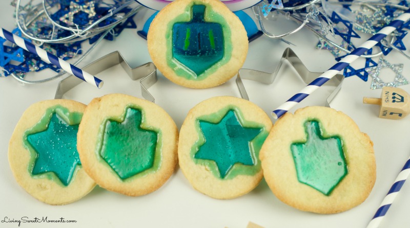 Delicious Hanukkah stained glass cookies. So easy to make and fun with kids! Create this delicious effect in few easy steps. Sweet, crumbly and oh so yummy.