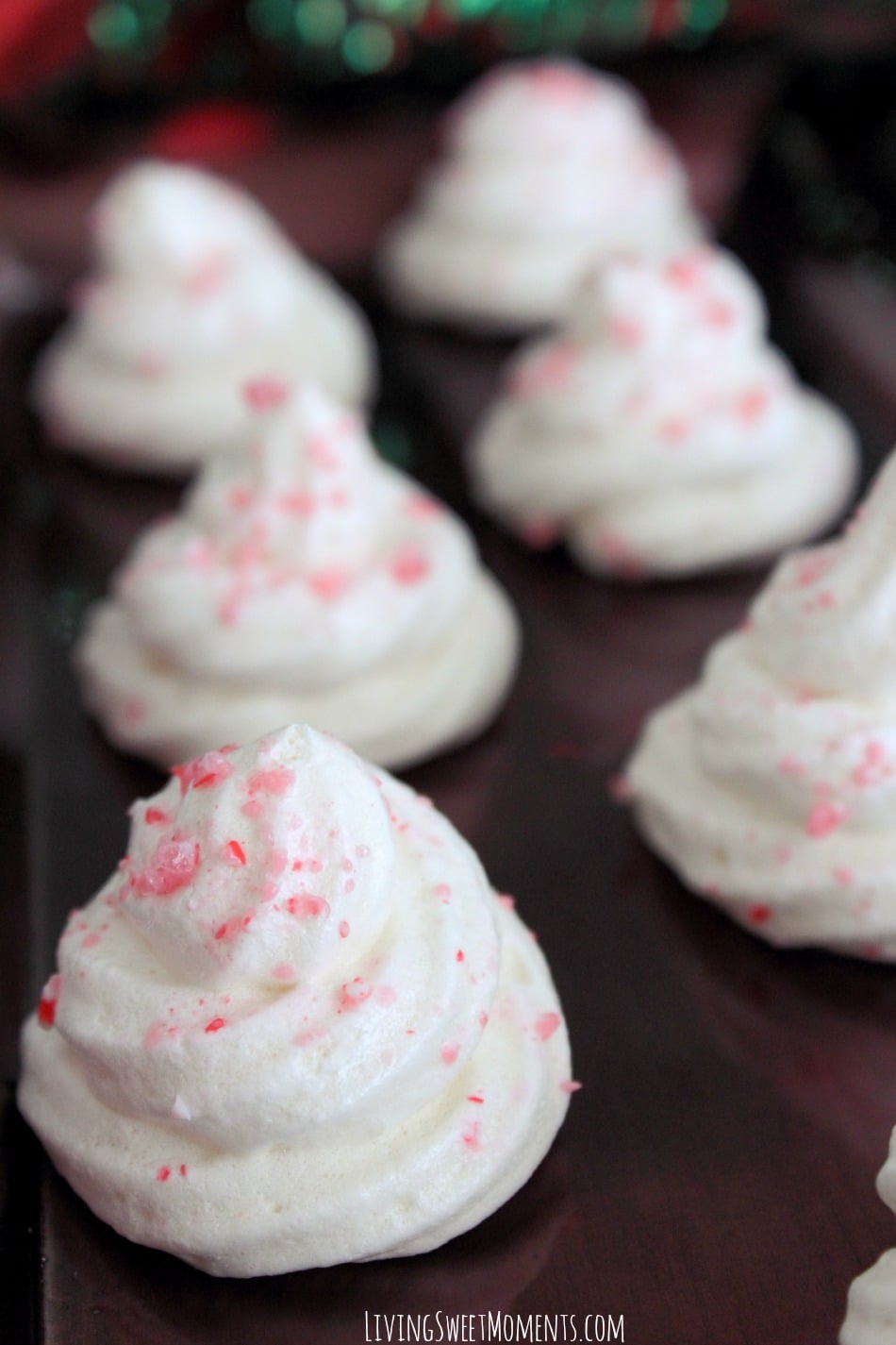 Peppermint Meringue Cookies Recipe - Living Sweet Moments