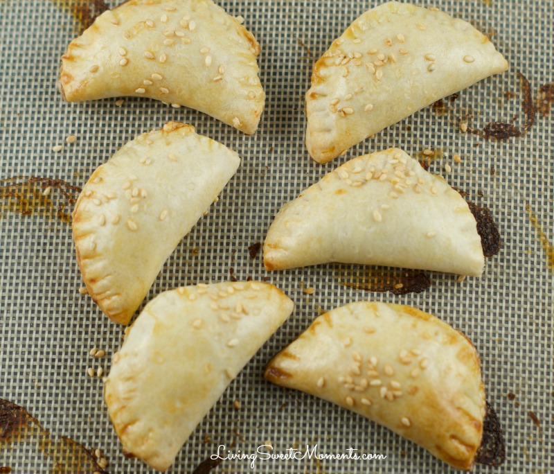 cheese bourekas recipe - So easy to make and delicious. The dough puffs up and becomes extra flaky with a smooth cheese filling that's amazing. Perfect appetizers for entertaining.