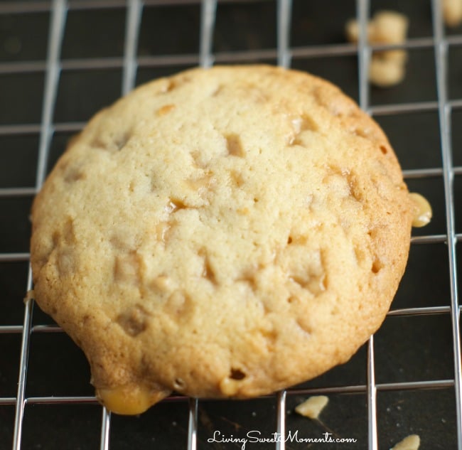 Butter Toffee Cookies - these delicious and easy to make chewy butter toffee cookies are made with heath bar bits to make them irresistible. A must recipe!