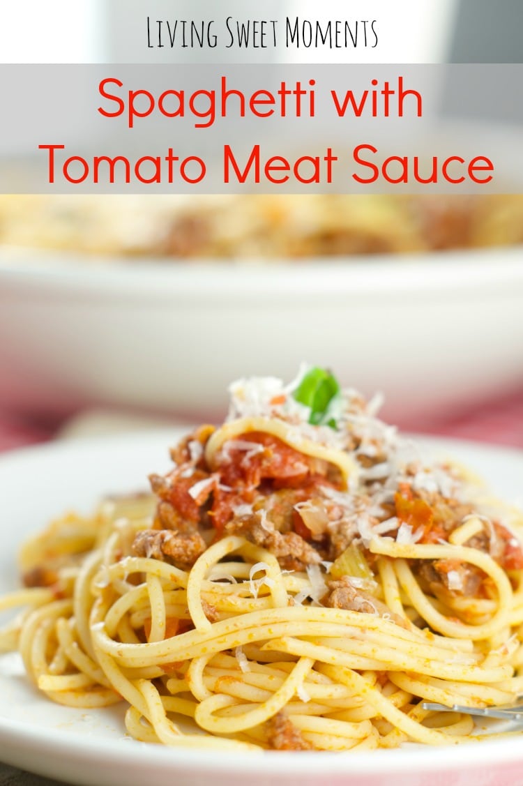 This amazing Spaghetti with meat sauce is the perfect quick weeknight dinner idea that your whole family will love. Enjoy a nice rich Italian sauce at home. 