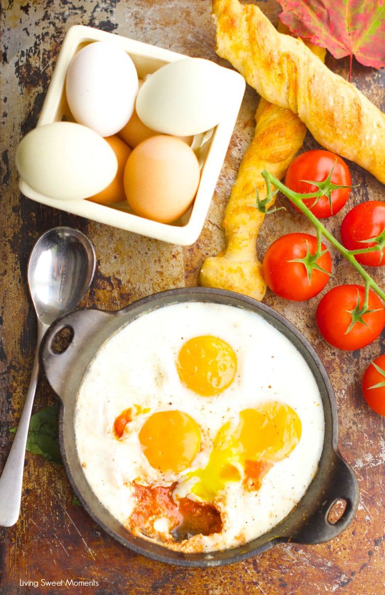 baked eggs with goat cheese and tomato recipe 4
