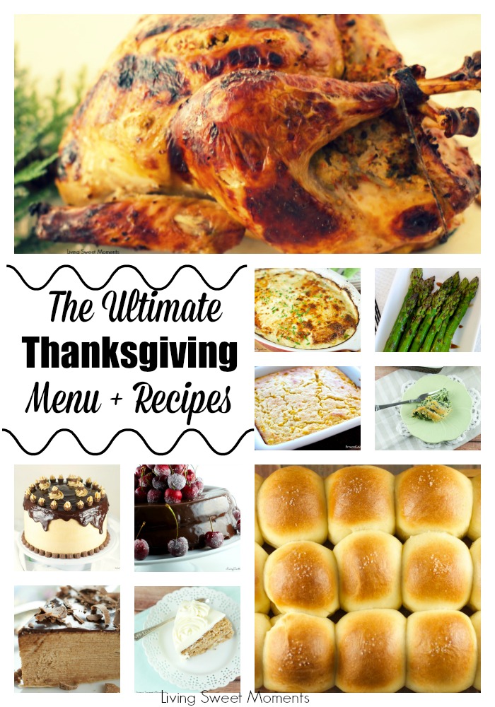 The Ultimate Thanksgiving Menu - Menu planning for your Thanksgiving Day just got a lot easier! Here are a few Thanksgiving Menu Recipes from appetizers, entrees to desserts. Enjoy!