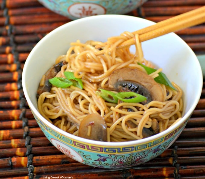 These easy to make delicious Vegetarian Spicy Sesame Noodles are ready in 20 minutes or less and is the perfect quick night dinner recipe for your family.