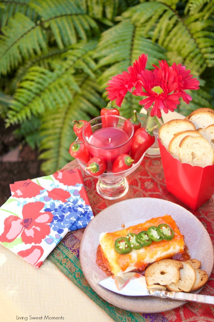 This Cream Cheese with Hot Red Pepper Jelly is easy to make and delicious. The perfect sweet and spicy appetizer to serve at any party of celebration.