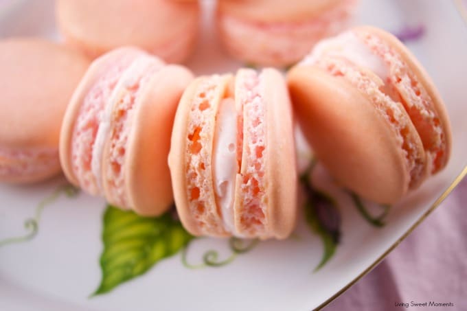 Delicious strawberry macarons that are easy to make and kid friendly. The perfect crunchy cookie filled with strawberry buttercream. My fave french dessert.