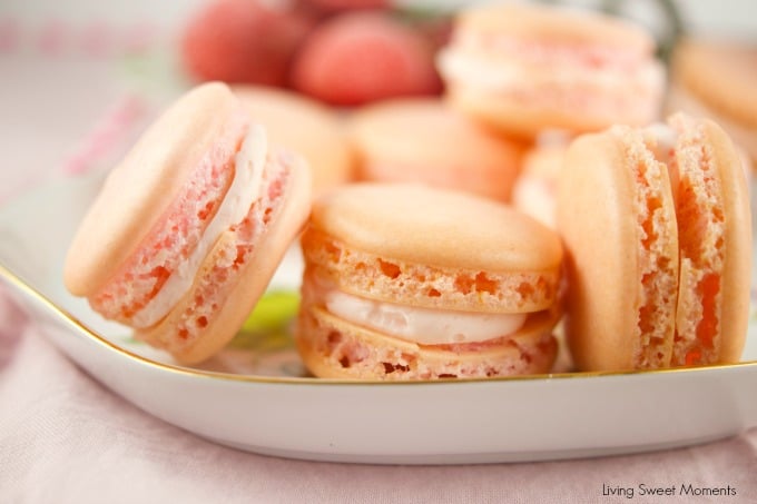 Delicious strawberry macarons that are easy to make and kid friendly. The perfect crunchy cookie filled with strawberry buttercream. My fave french dessert.