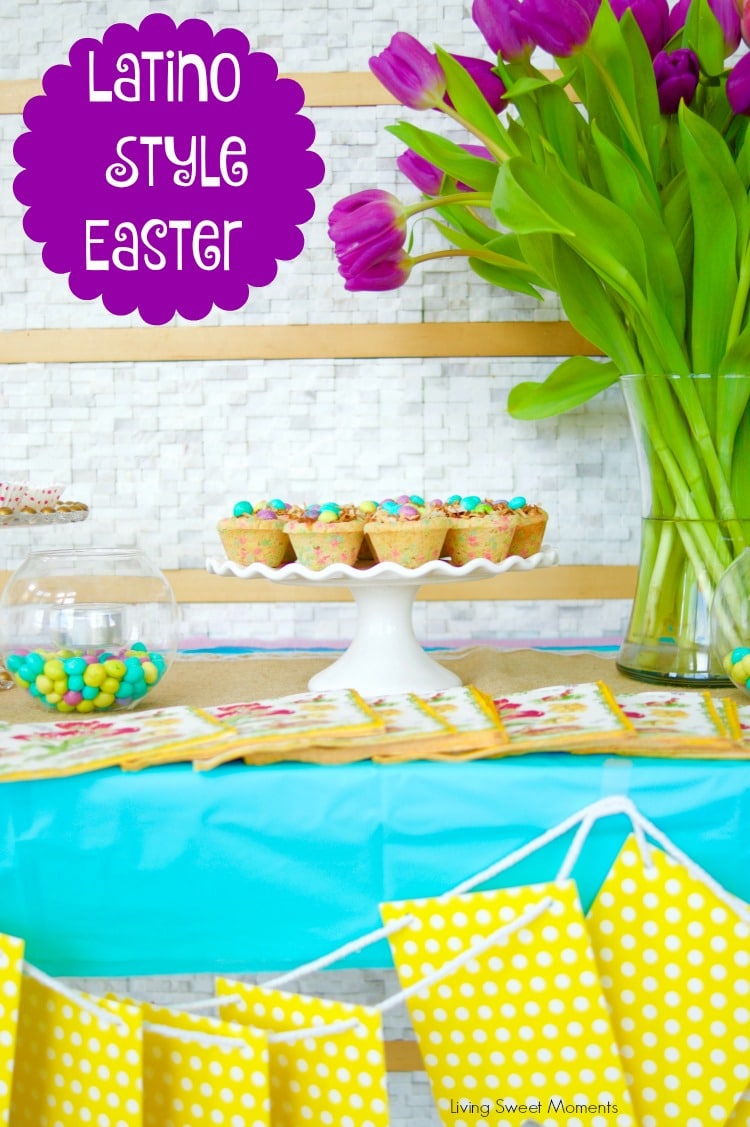Hosting A Latino Easter Party with easy to make sweets and desserts using a Latino Flair! Decorate with pastel colors and the new Easter M&M's - Yum!
