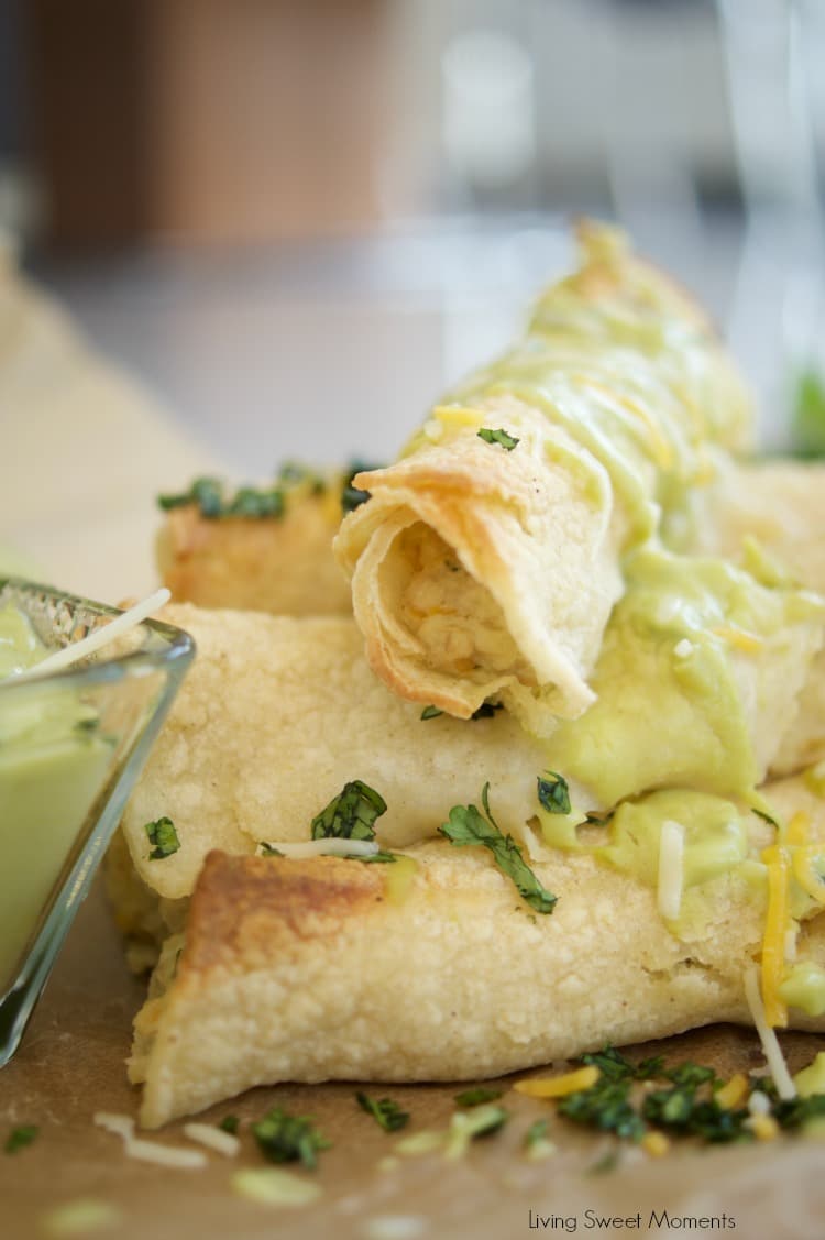 This delicious Baked chicken taquitos recipe is easy to make and yummy. The Chicken is baked with cheese and salsa verde sauce on a crispy tortilla for a quick weeknight dinner idea that the whole family will enjoy!
