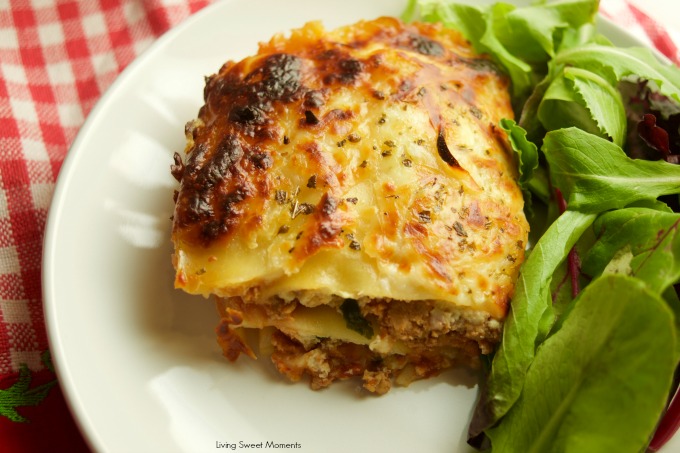 This easy Diabetic Lasagna Recipe is delicious, hearty and healthy. Made with ground turkey and fat-free ricotta. Perfect for an easy weeknight dinner idea.