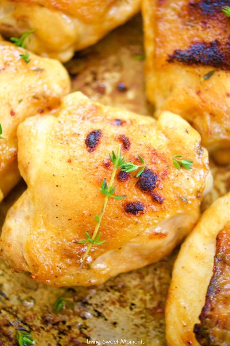 This easy and delicious Maple-Mustard Chicken Thighs recipe is broiled to perfection and made in 15 minutes or less. Perfect for a quick weeknight dinner. 