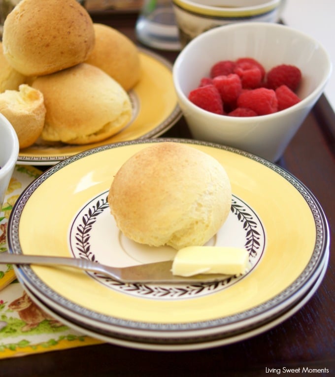 Pandebono is a Colombian gluten-free cheese bread that's easy to make and delicious. Serve it warm for breakfast or as rolls during dinner. Made in 30 min!