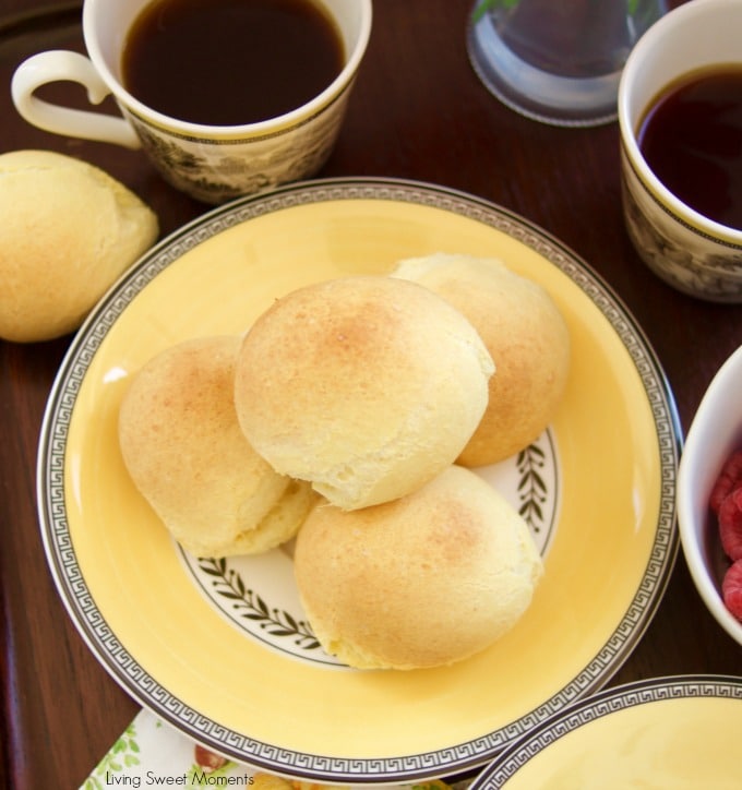 Pandebono is a Colombian gluten-free cheese bread that's easy to make and delicious. Serve it warm for breakfast or as rolls during dinner. Made in 30 min! 