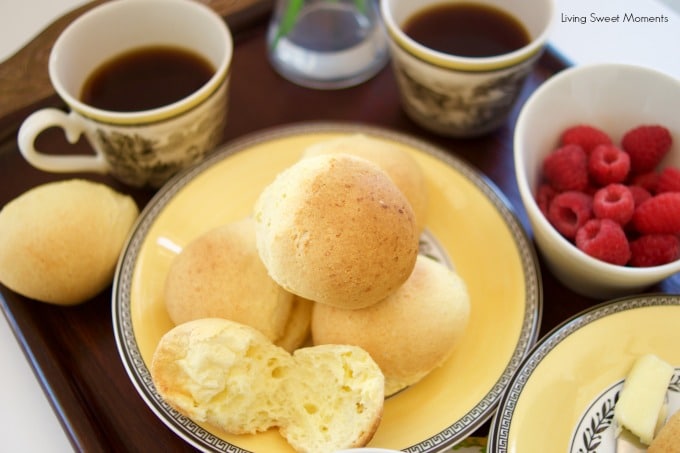 Pandebono is a Colombian gluten-free cheese bread that's easy to make and delicious. Serve it warm for breakfast or as rolls during dinner. Made in 30 min! 