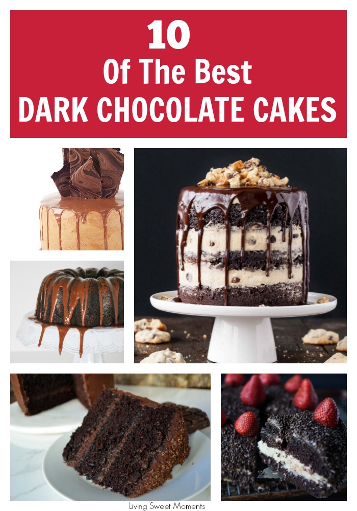 Here's 10 of the most amazing Dark Chocolate Cake Recipes you will ever try. From the cake layers, to the frosting. For a decadent and delicious dessert. 