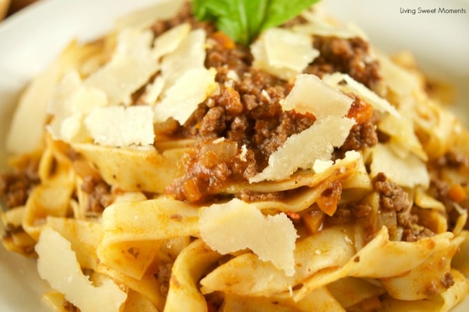 This easy Bolognese Sauce Recipe tastes amazing and is perfect to serve with pasta, lasagna, etc. A truly authentic Italian flavor. Can be frozen too!