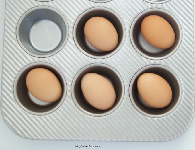 make hard boiled eggs in the oven! learn how in livingsweetmoments.com