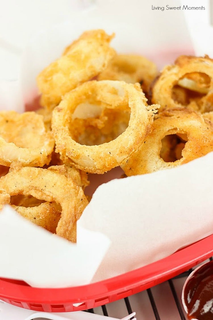 These Easy Buttermilk Onion Rings are battered and fried to perfection and make a delicious side dish to any meal. Serve with a tasty dipping sauce.