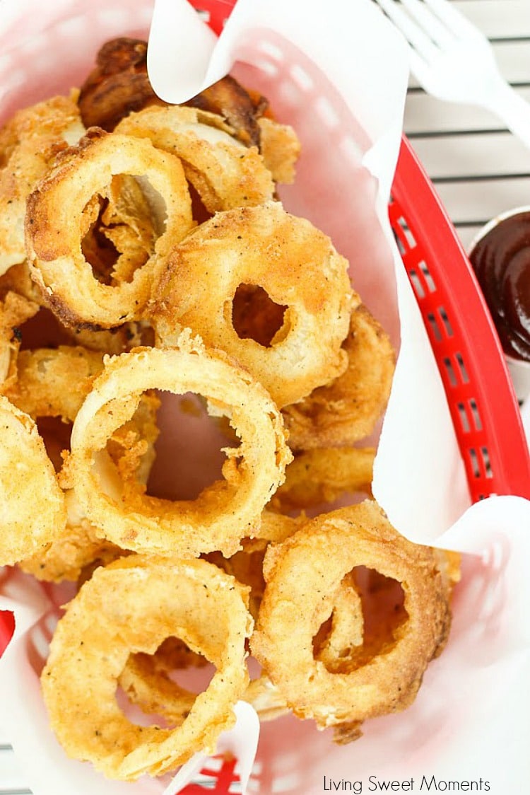 These Easy Buttermilk Onion Rings are battered and fried to perfection and make a delicious side dish to any meal. Serve with a tasty dipping sauce.