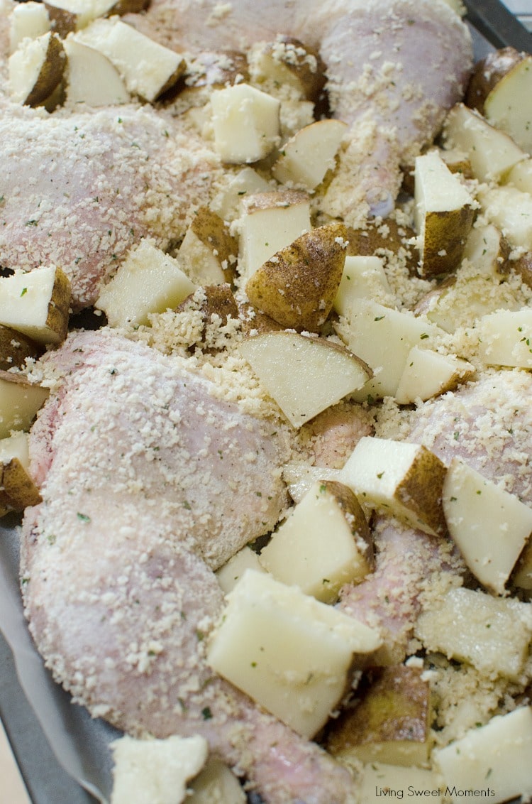 Ranch Potatoes And Chicken Sheet Pan Dinner - This delicious crispy chicken dinner recipe only requires one pan and is ready in 45 minutes or less.