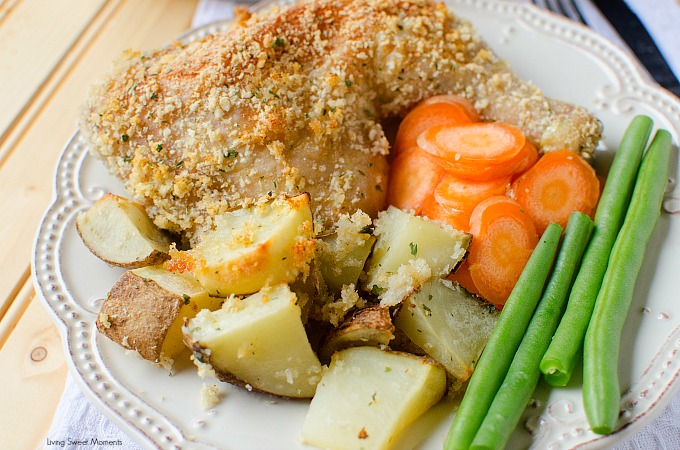 Ranch Potatoes And Chicken Sheet Pan Dinner - This delicious crispy chicken dinner recipe only requires one pan and is ready in 45 minutes or less.