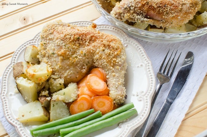 Ranch Potatoes And Chicken Sheet Pan Dinner - This delicious crispy chicken dinner recipe only requires one pan and is ready in 45 minutes or less.