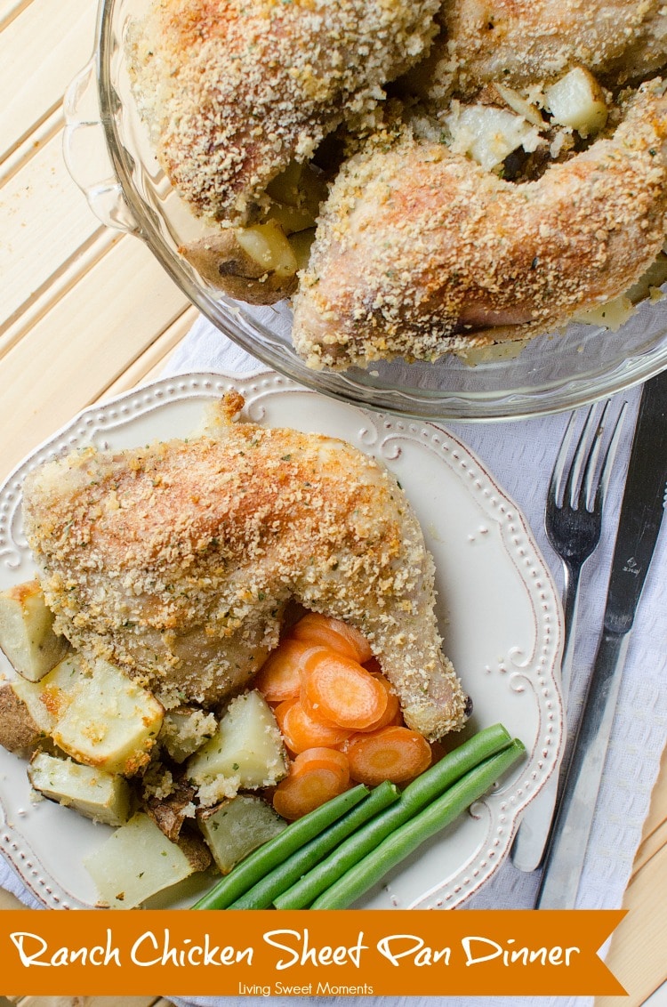 Ranch Potatoes And Chicken Sheet Pan Dinner - This delicious crispy chicken dinner recipe only requires one pan and is ready in 45 minutes or less. 