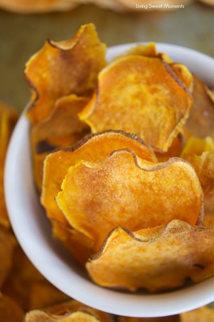 These crunchy Baked Sweet Potato Chips are oven baked to perfection and are great to snack on the go, especially in the lunchbox. It is also an easy recipe. 