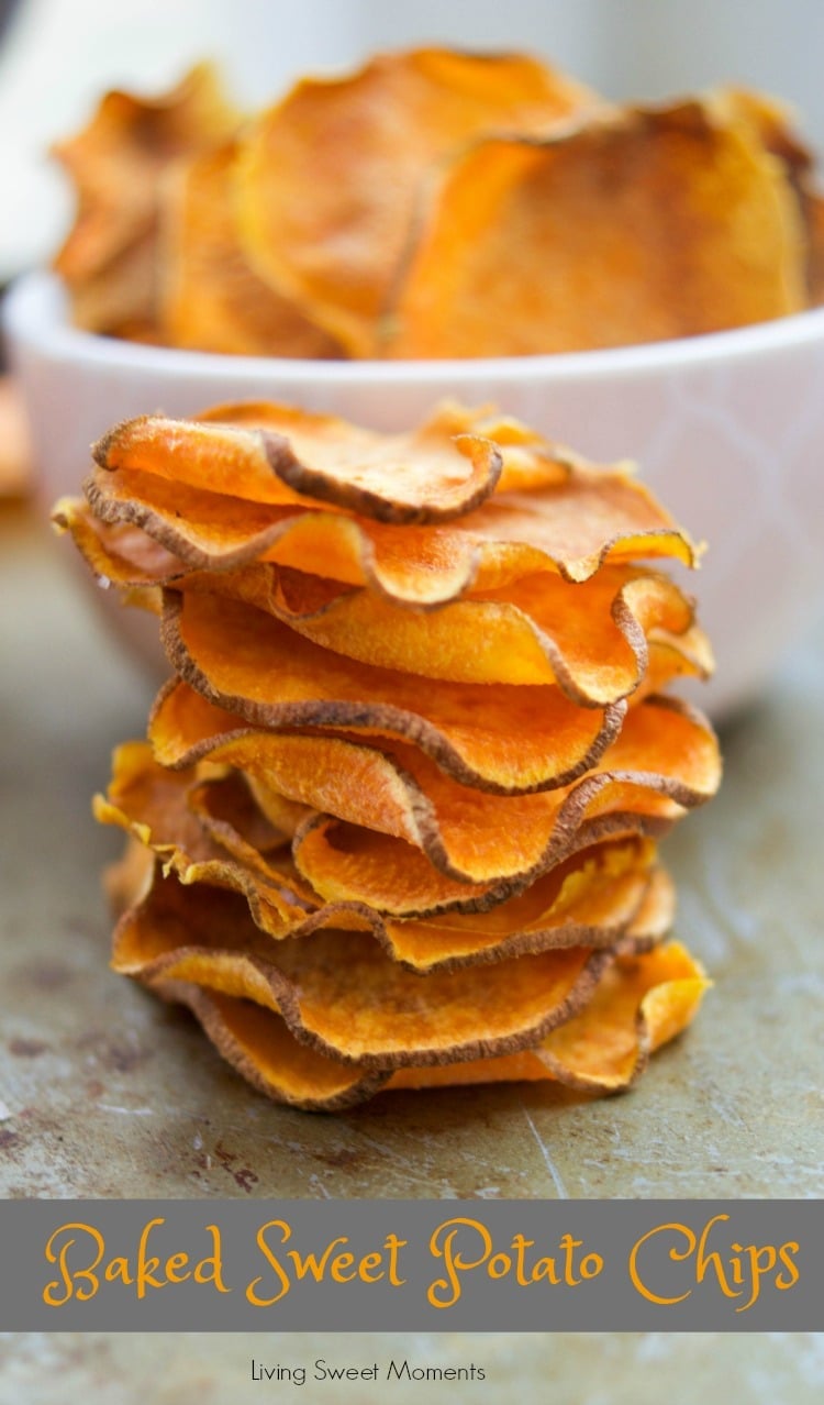 Crunchy Baked Sweet Potato Chips - Living Sweet Moments