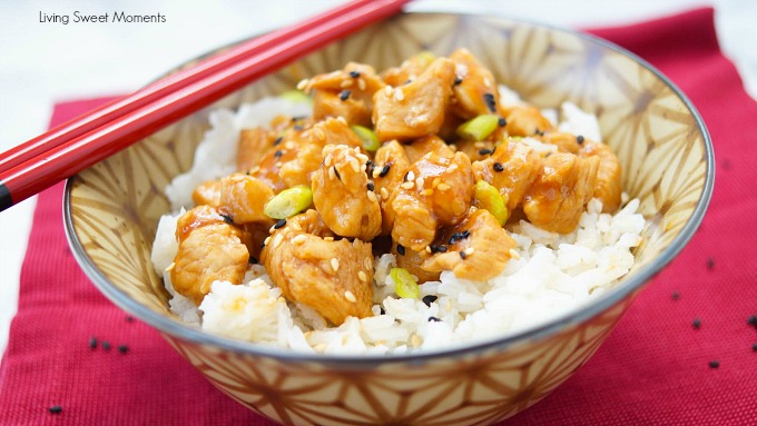 This delicious Asian Sesame Instant Pot Chicken recipe is made in the pressure cooker for only 5 minutes. Perfect for a quick weeknight dinner idea. 