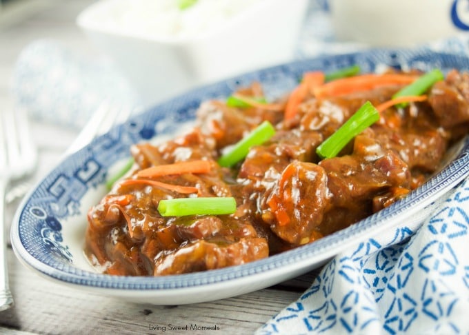 Gotta love instant pot Asian recipes! This instant pot Mongolian beef is made with flank steak & is ready in 20 minutes. Perfect for a quick weeknight meal