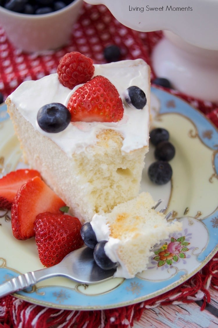 This delicious Sugar Free Angel Food Cake recipe is super easy to make, low carb, and perfect for diabetics. An incredible sugar free dessert.