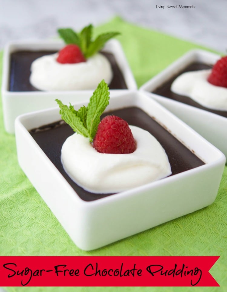 This decadent Sugar Free Chocolate Pudding recipe is made from scratch and is perfect as a weeknight dessert. It's low calorie, gluten free and delish!