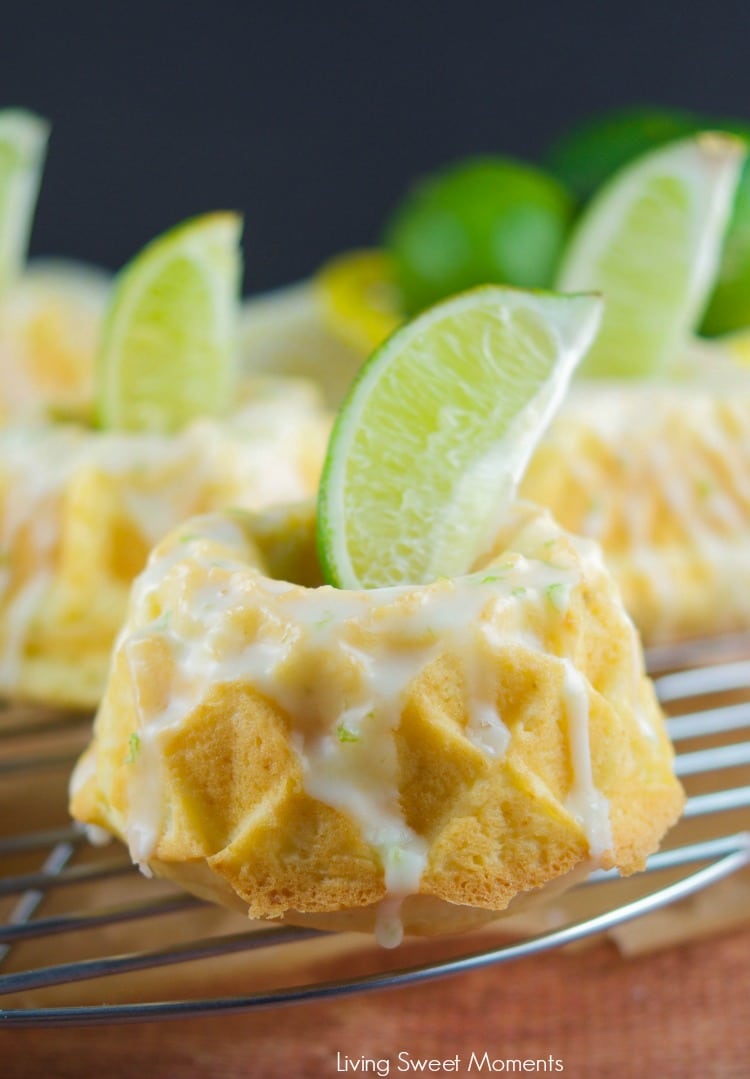 This irresistible Glazed Lime Cream Cheese Mini Bundt Cake recipe is super easy to make, delicious, and perfect for a cute Spring or Summer desserts. 2