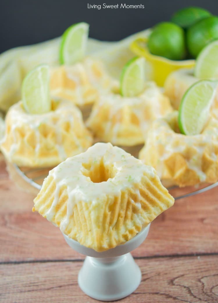 This irresistible Glazed Lime Cream Cheese Mini Bundt Cake recipe is super easy to make, delicious, and perfect for a cute Spring or Summer desserts. 3