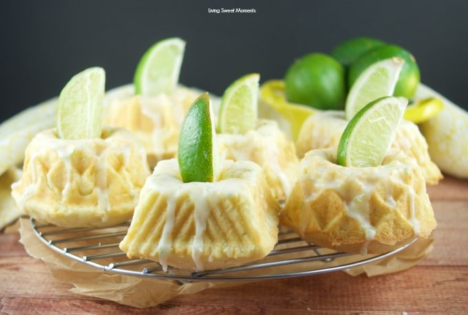 This irresistible Glazed Lime Cream Cheese Mini Bundt Cake recipe is super easy to make, delicious, and perfect for a cute Spring or Summer desserts. 7