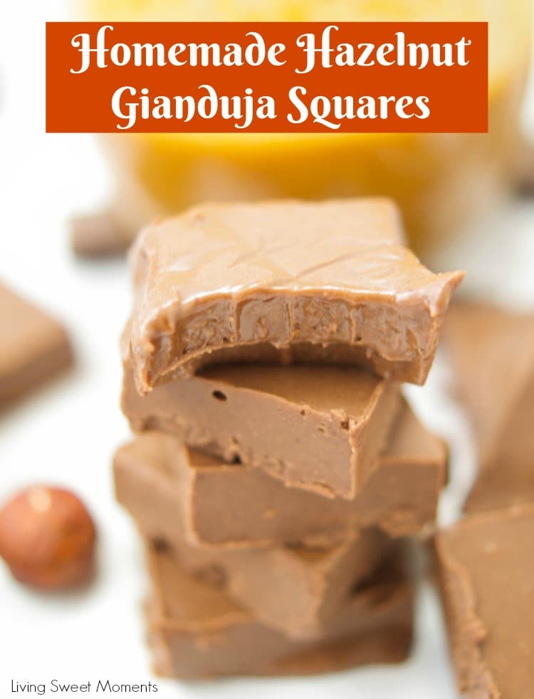 Melt in your mouth Homemade Hazelnut Gianduja Squares are made w/ tempered chocolate & praline paste. Enjoy these confections at home with this easy recipe