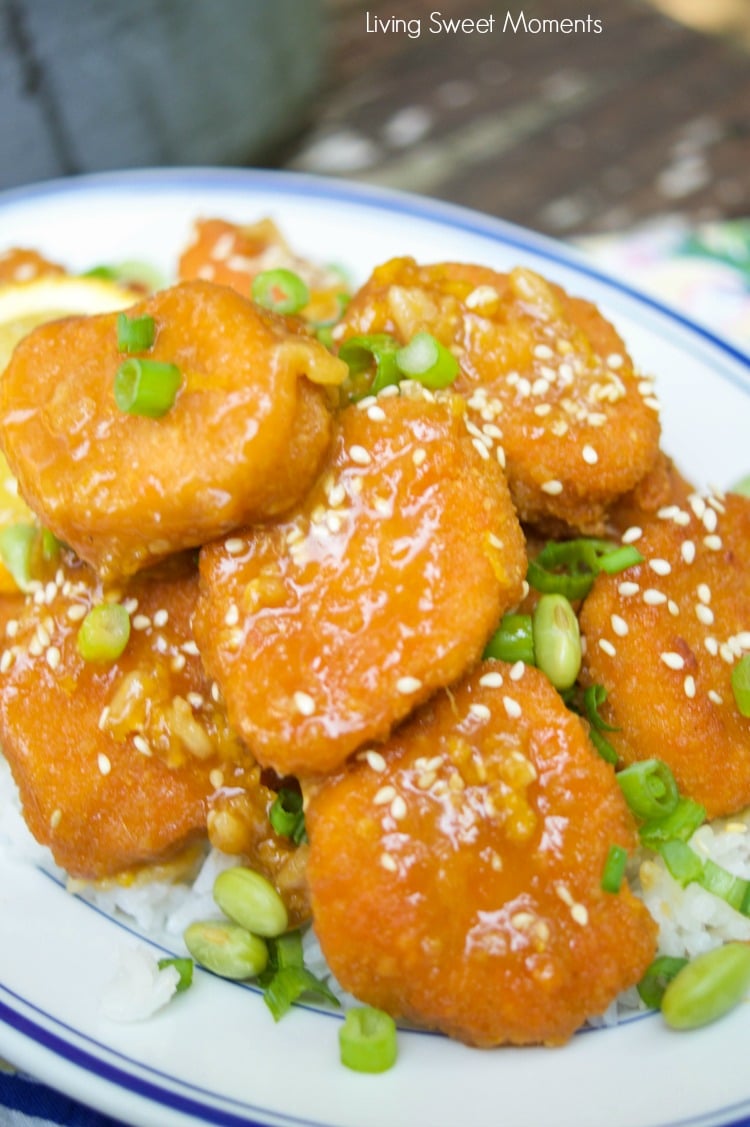 This delicious quick Crispy Orange Chicken recipe uses Chicken Nuggets and is ready on your table in 15 minutes or less. For an easy weeknight dinner idea