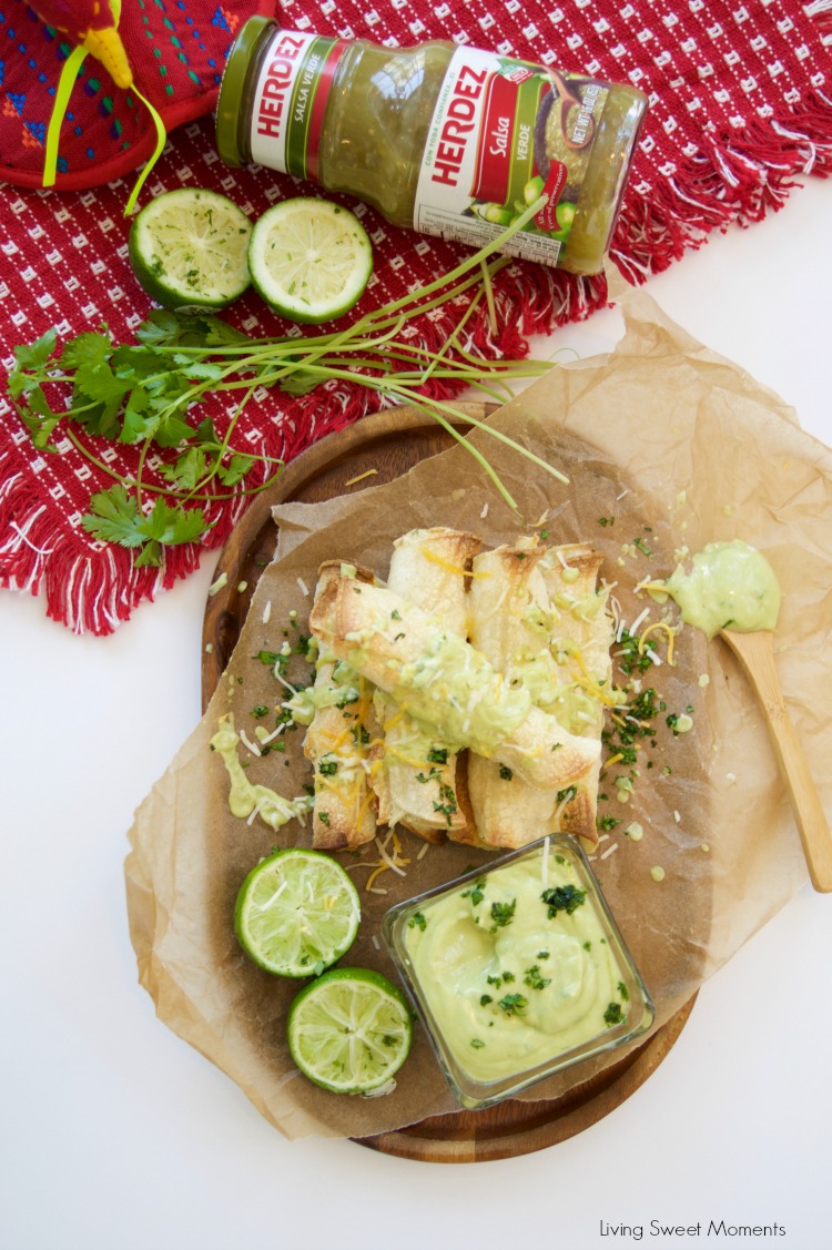 This delicious Baked chicken taquitos recipe is easy to make and yummy. The Chicken is baked with cheese and salsa verde sauce on a crispy tortilla for a quick weeknight dinner idea that the whole family will enjoy!
