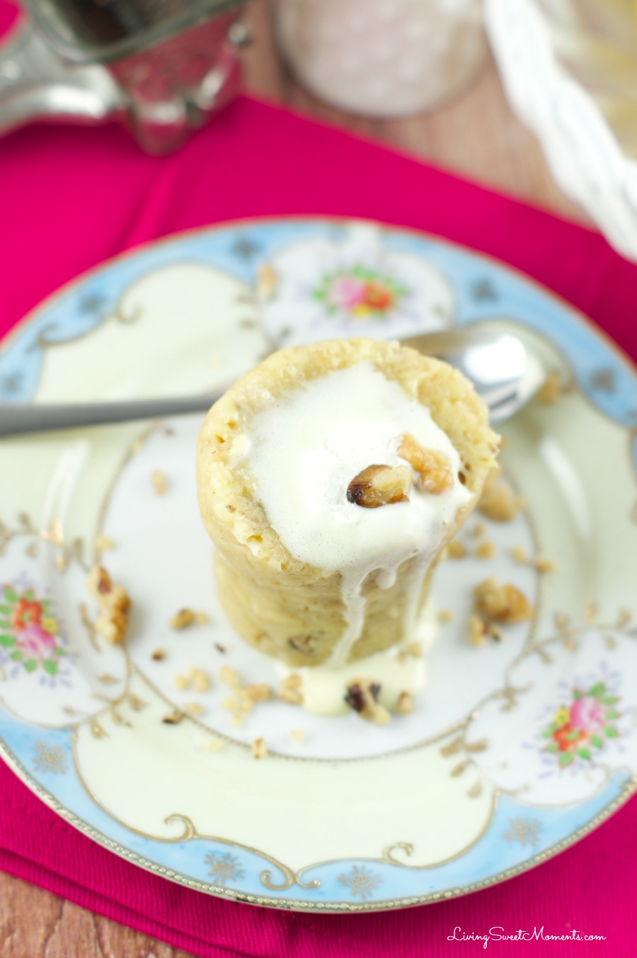 Banana Bread In A Mug - This moist bread is made in 5 minutes from start to finish. Enjoy delicious flavor in a moist and soft bread. The best in a mug recipe you will find! 
