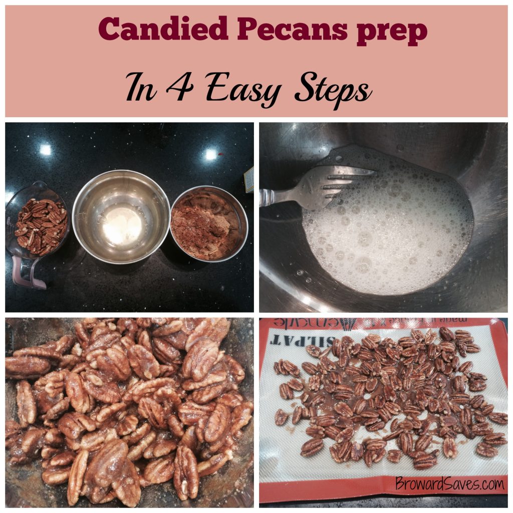 Super Easy Candied Pecans Recipe - Pecans are baked using a cinnamon sugar mixture. Great snack for entertaining and a topping for salads and other dishes.