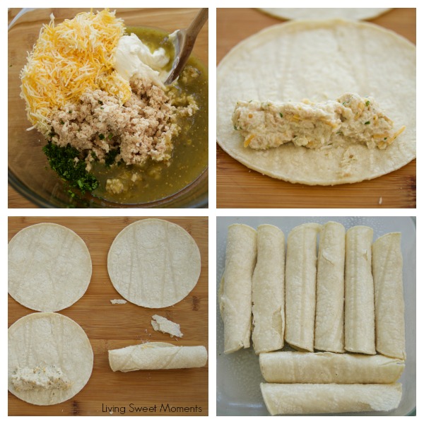 This delicious Baked chicken taquitos recipe is easy to make and yummy. The Chicken is baked with cheese and salsa verde sauce on a crispy tortilla for a quick weeknight dinner idea that the whole family will enjoy!