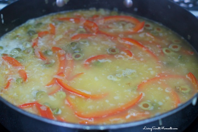 One Pot Spanish Chicken And Rice - Delicious and simple chicken dinner recipe flavored with saffron, veggies and stock that your family will love. I love it