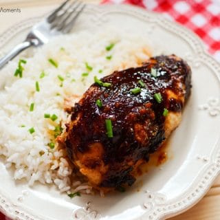 Looking for a quick weeknight dinner idea? This delicious Baked Soy Chicken Recipe has only 5 ingredients. Serve with rice or veggies on the side
