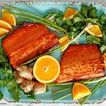 Orange Ginger Glazed Salmon Recipe This delicious & elegant salmon Recipe is so sweet, tangy, and full of flavor! Perfect as an easy weeknight dinner idea.