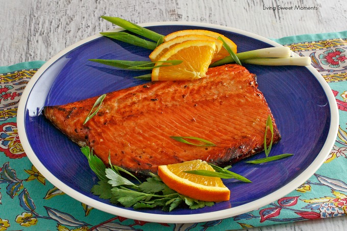 Orange Ginger Glazed Salmon Recipe This delicious & elegant salmon Recipe is so sweet, tangy, and full of flavor! Perfect as an easy weeknight dinner idea.