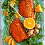 Orange Ginger Glazed Salmon Recipe This delicious & elegant salmon Recipe is so sweet, tangy, and full of flavor! Perfect as an easy weeknight dinner idea.